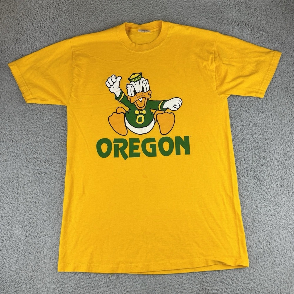 Vintage Oregon Ducks Donald Duck Disney Yellow T Shirt Vintage Y2k‎ Men's Large